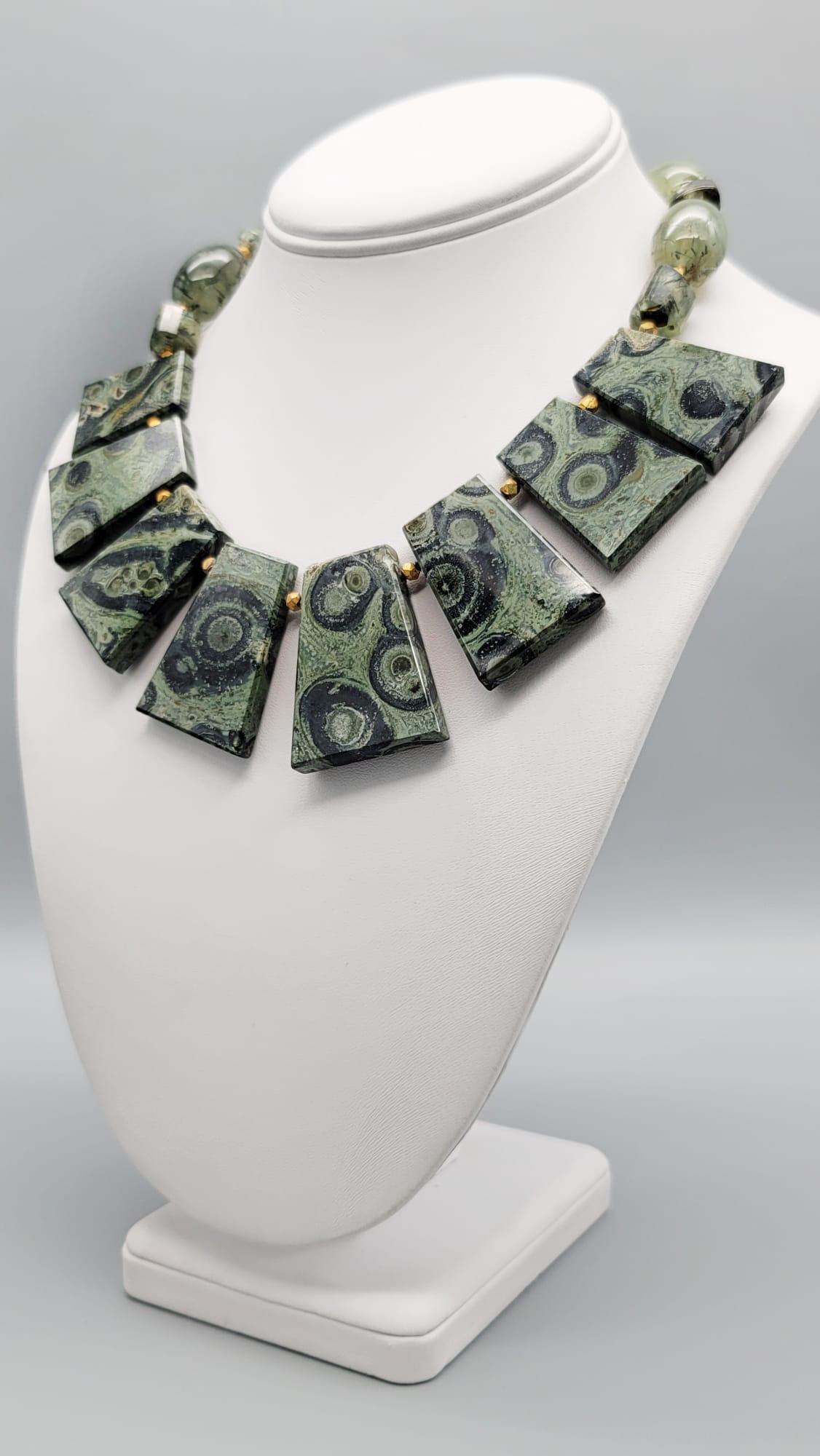 A.Jeschel Kambaba Jasper collar necklace For Sale 2