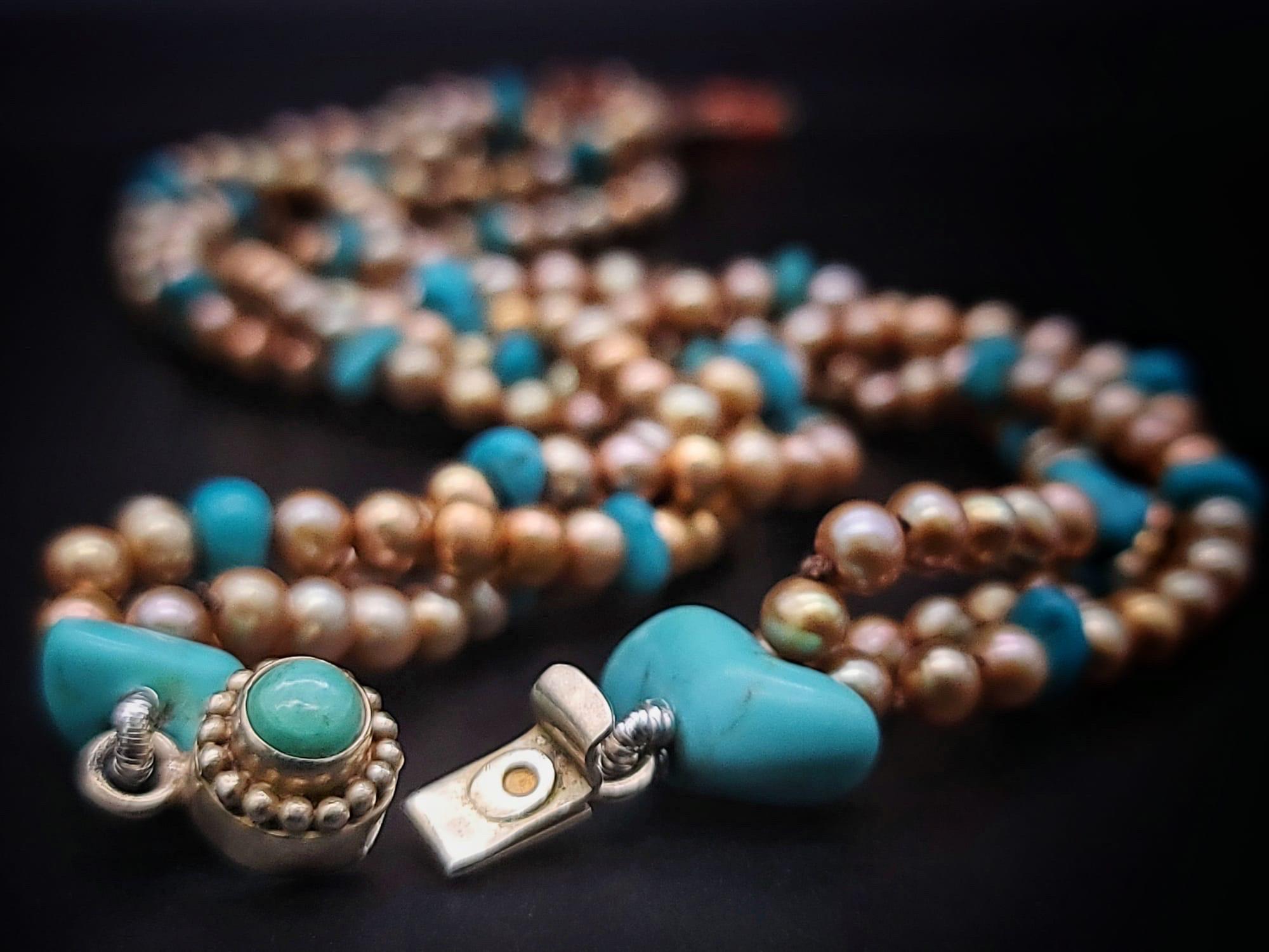 A.Jeschel  Stunning Freswater pearl necklace with a Vintage Tibetan pendant . For Sale 14