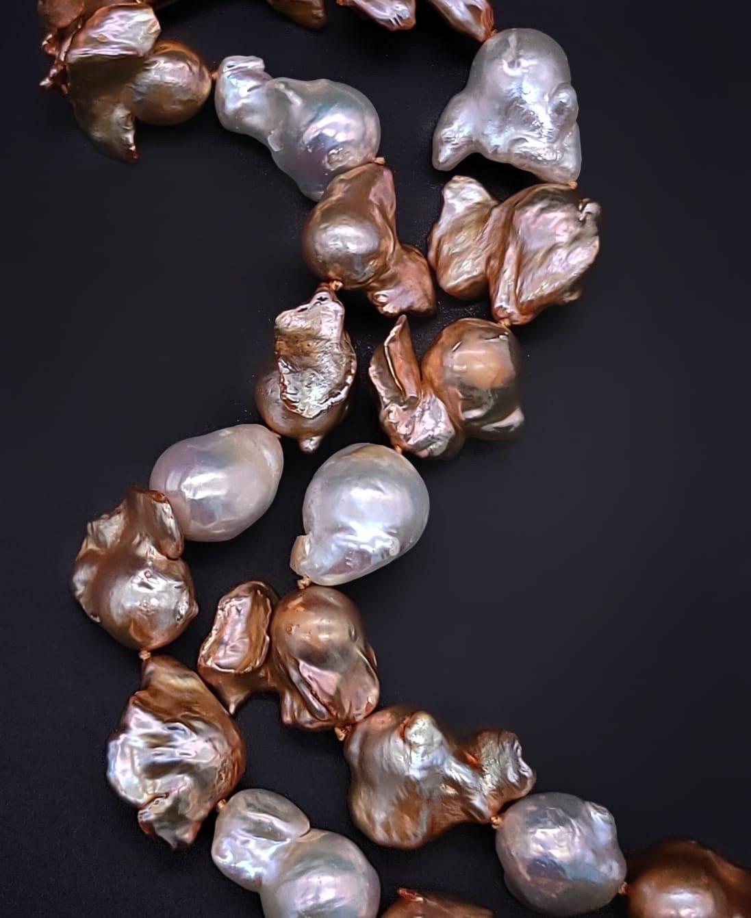 A.Jeschel Glamorous Baroque Pearl with an Art Deco miniature pendant. 7