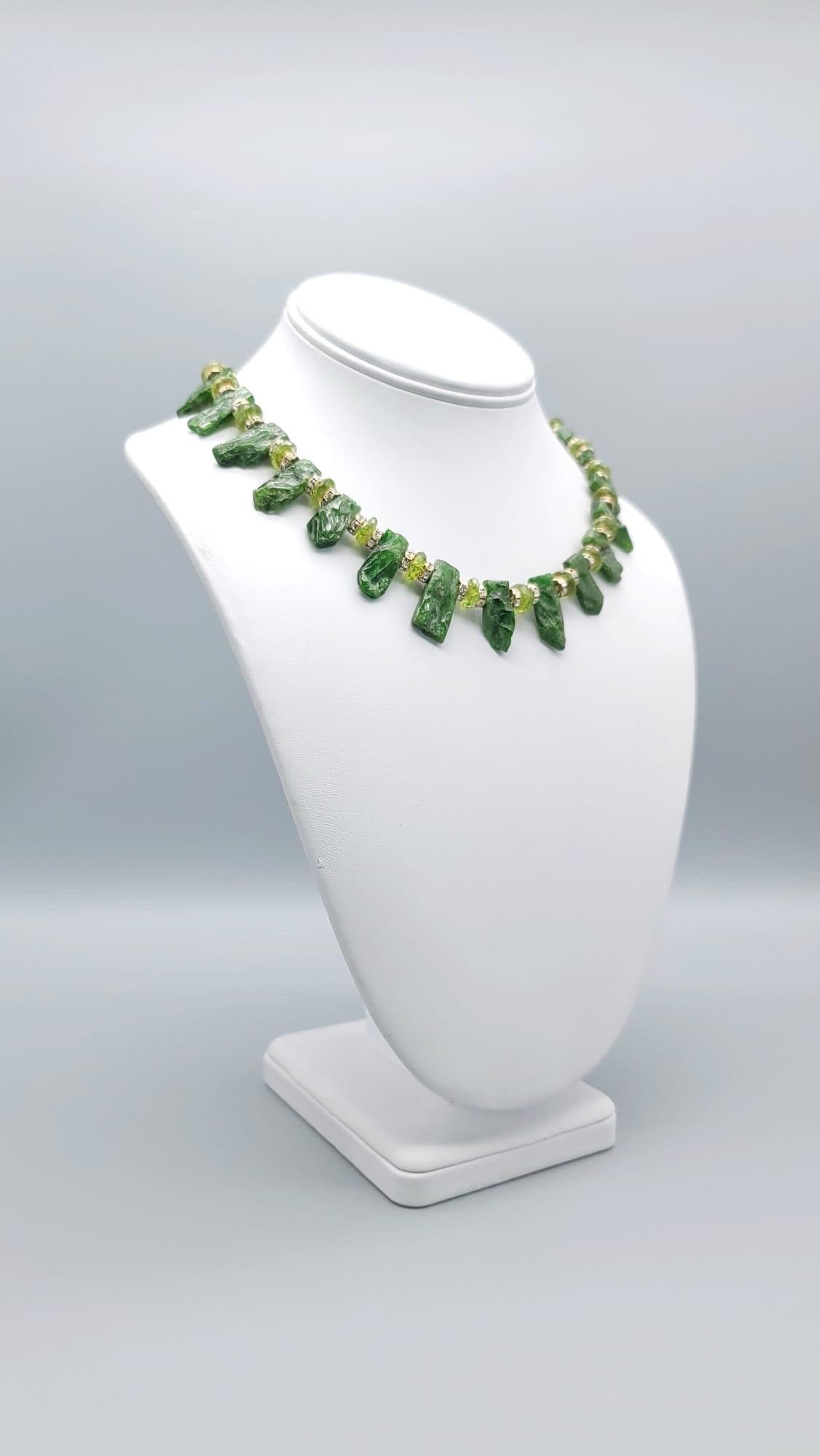 A.Jeschel Gorgeous necklace green Chrome Diopside paired with Peridot  For Sale 7