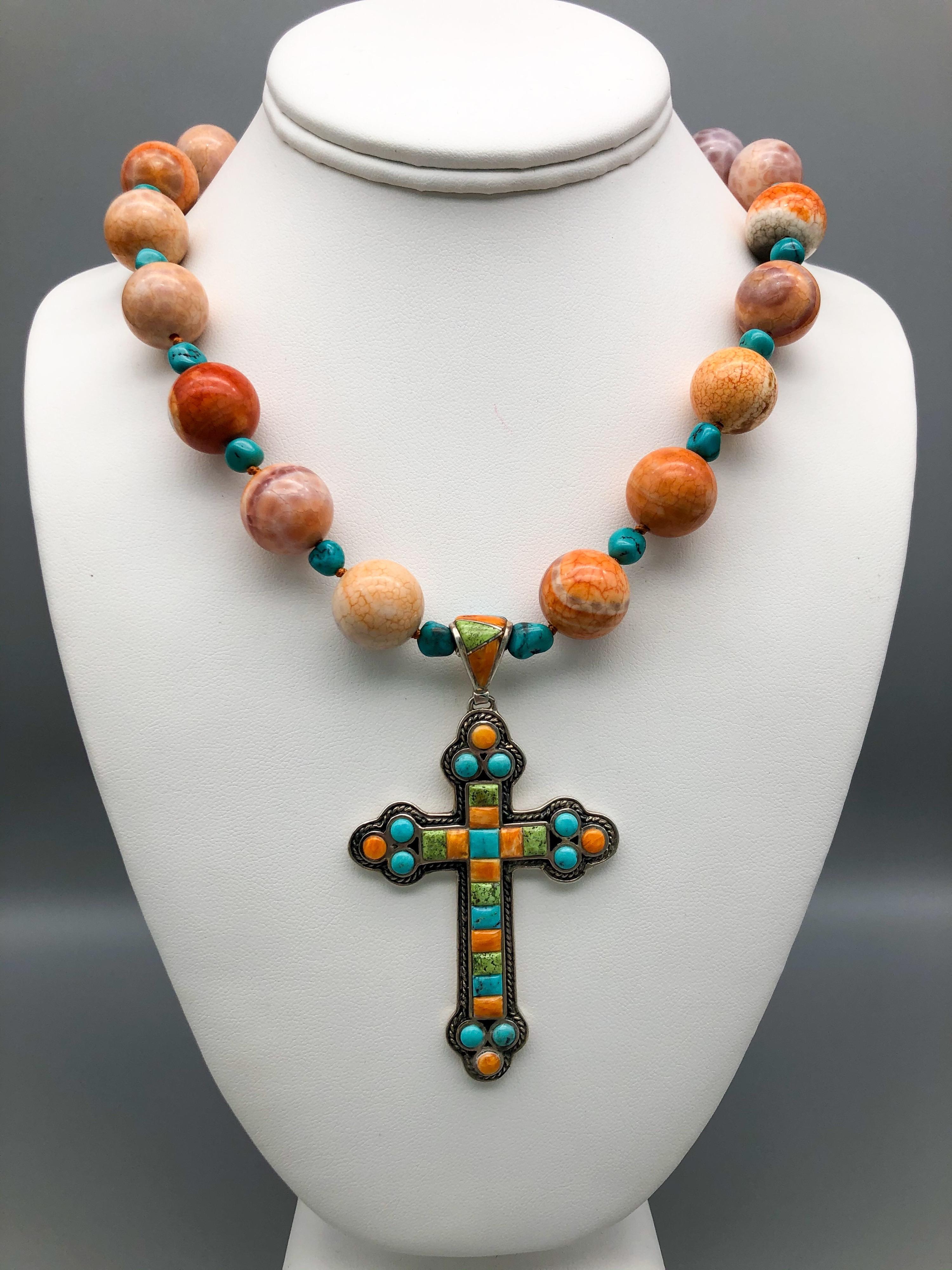 fire opal cross necklace