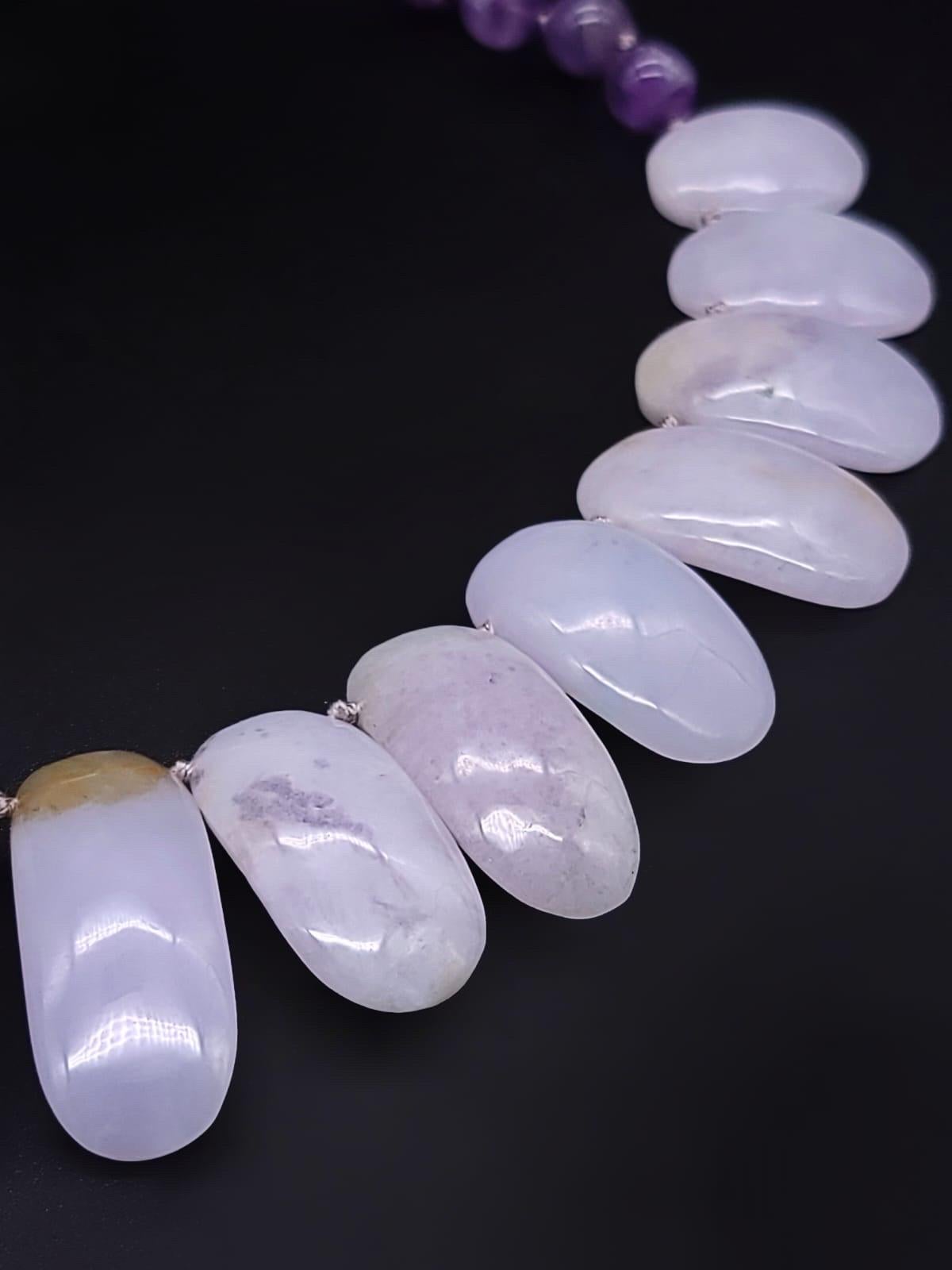 A.Jeschel Lavander Jade Necklace. For Sale 2