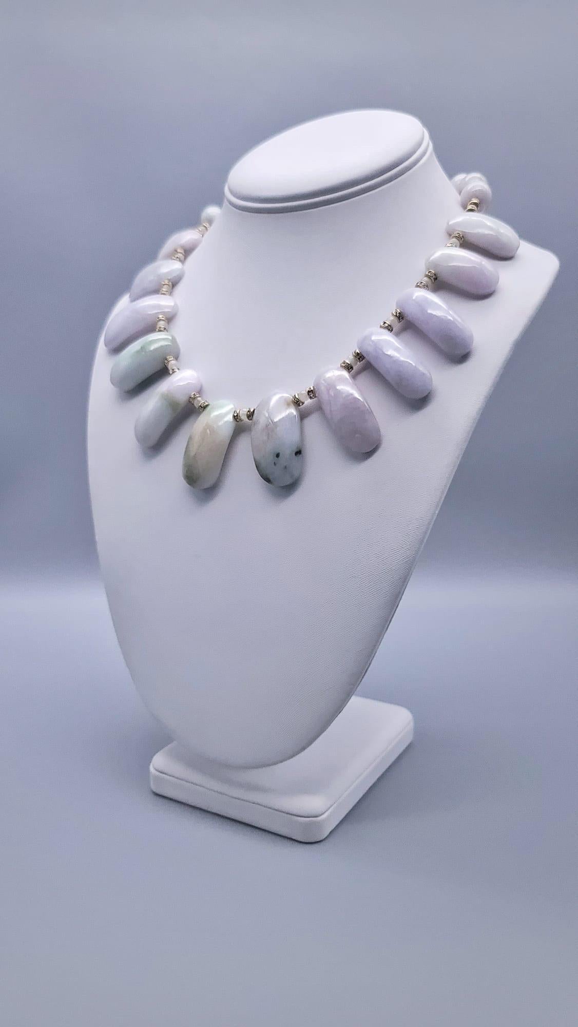 A.Jeschel Lavender Burma Jade necklace. For Sale 1