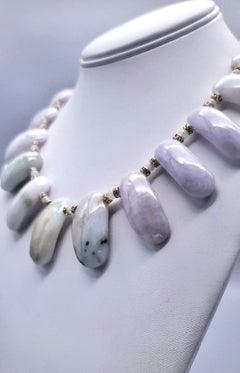 A.Jeschel Lavender Burma Jade necklace.