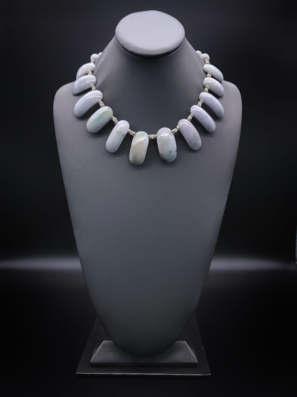 A.Jeschel Lavender Burma Jade necklace. For Sale 5