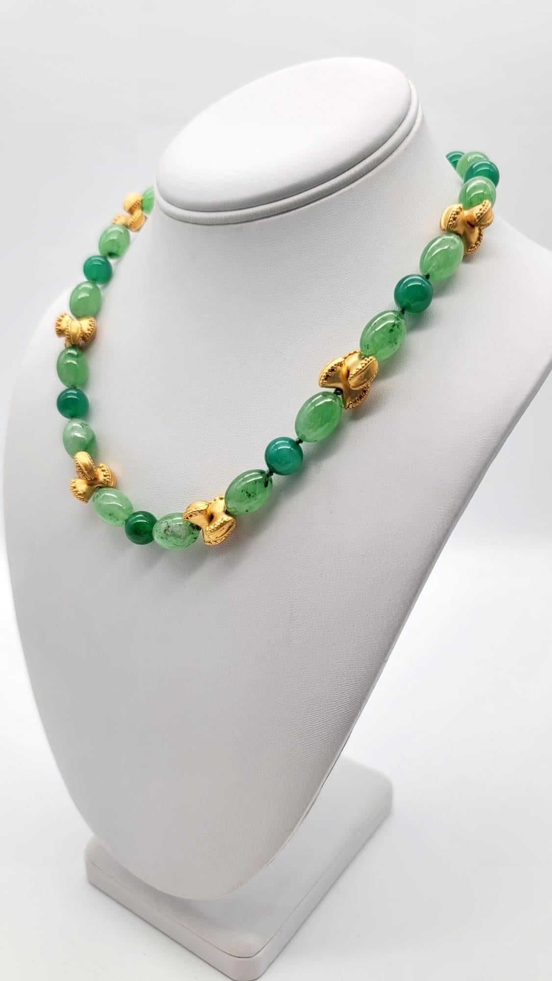 A.Jeschel Lucky apple Jade necklace . 1