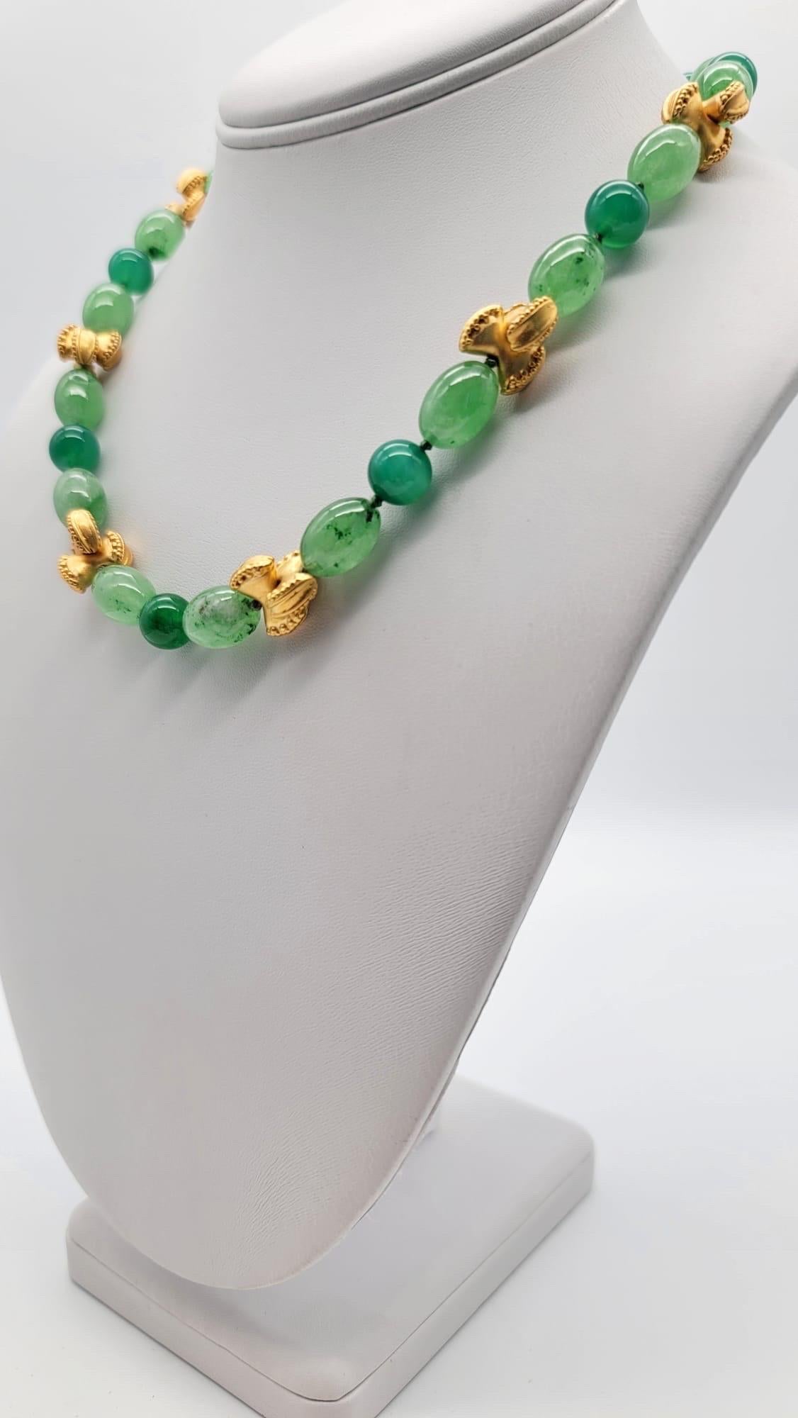 A.Jeschel Lucky apple Jade necklace . 2