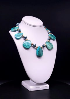 A.Jeschel Masterpiece Oval Chrysocolla plates necklace