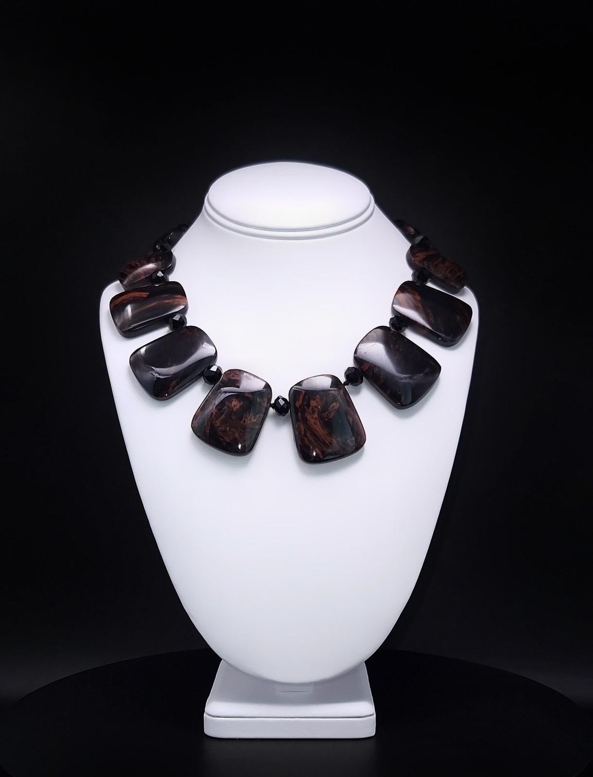 Collana di ossidiana e onice messicana di A.Jeschel in vendita 7