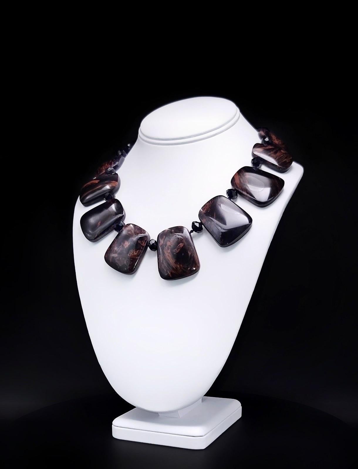 Collana di ossidiana e onice messicana di A.Jeschel in vendita 8