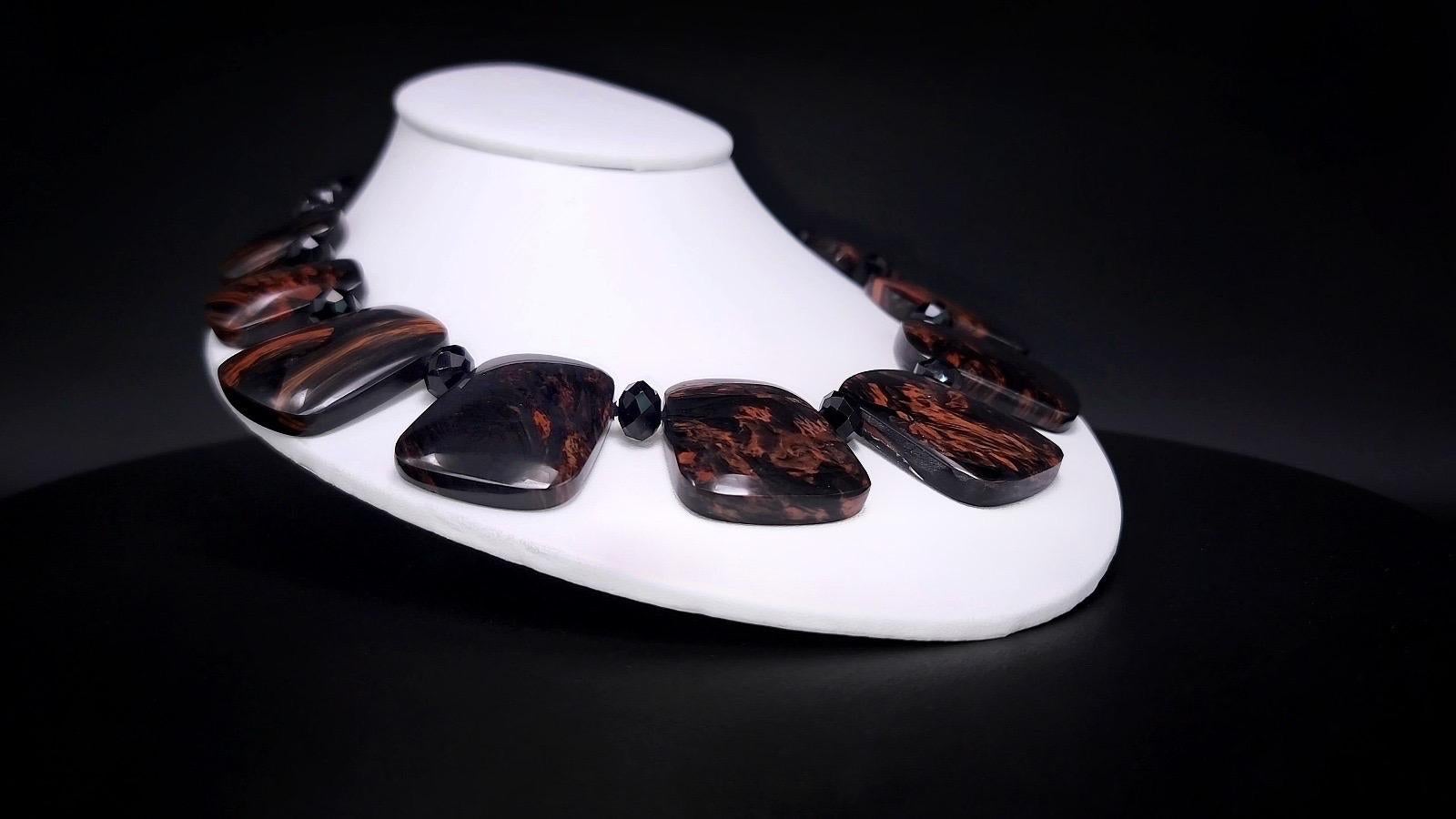Collana di ossidiana e onice messicana di A.Jeschel in vendita 9