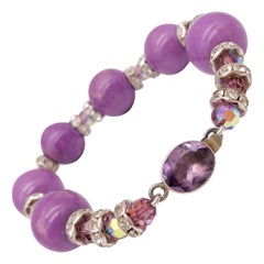 A.Jeschel Bracelet en phosphosidérite lilas naturel