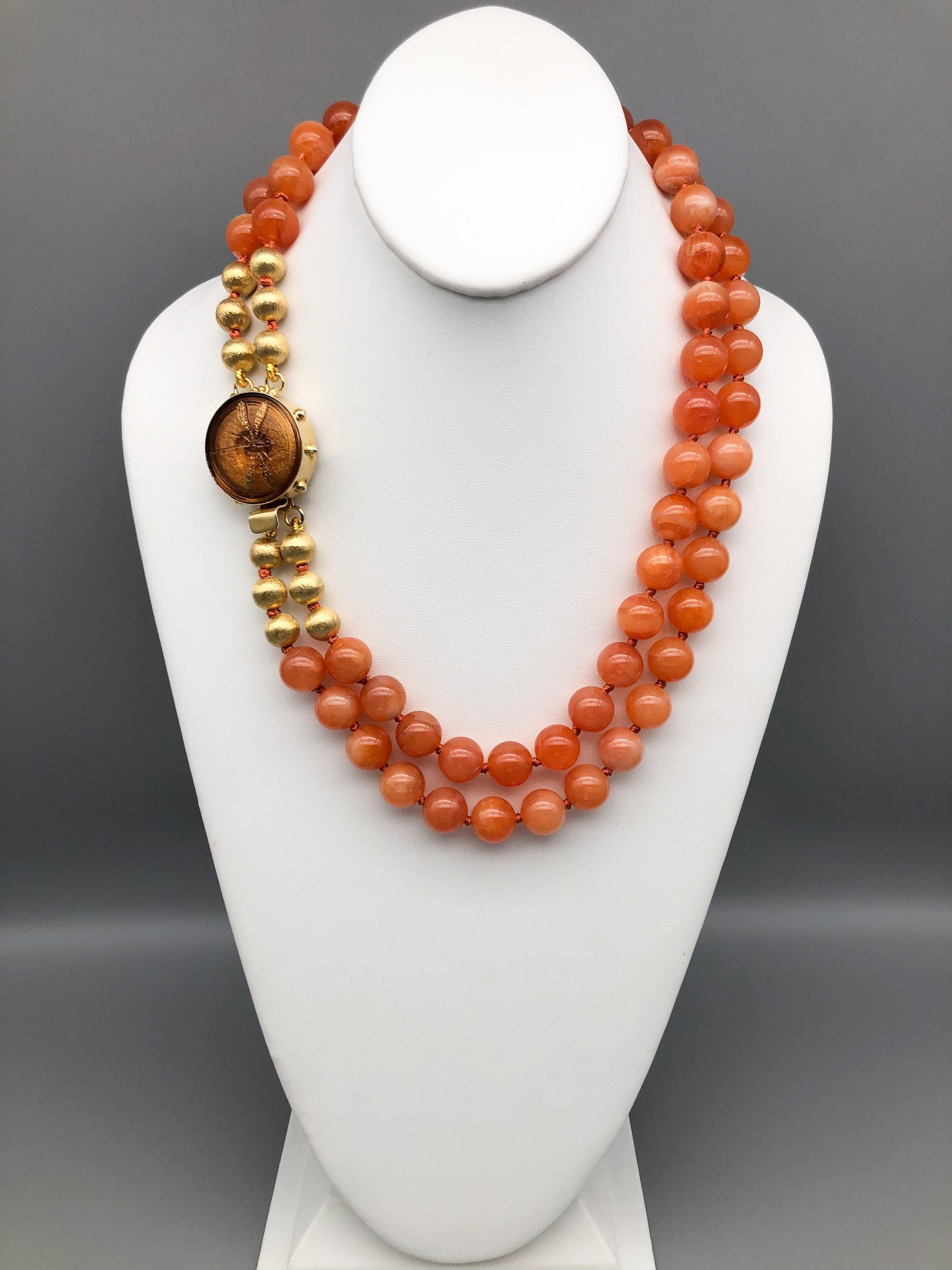 A.Jeschel Natural orange Chalcedony, soft and flattering. 1