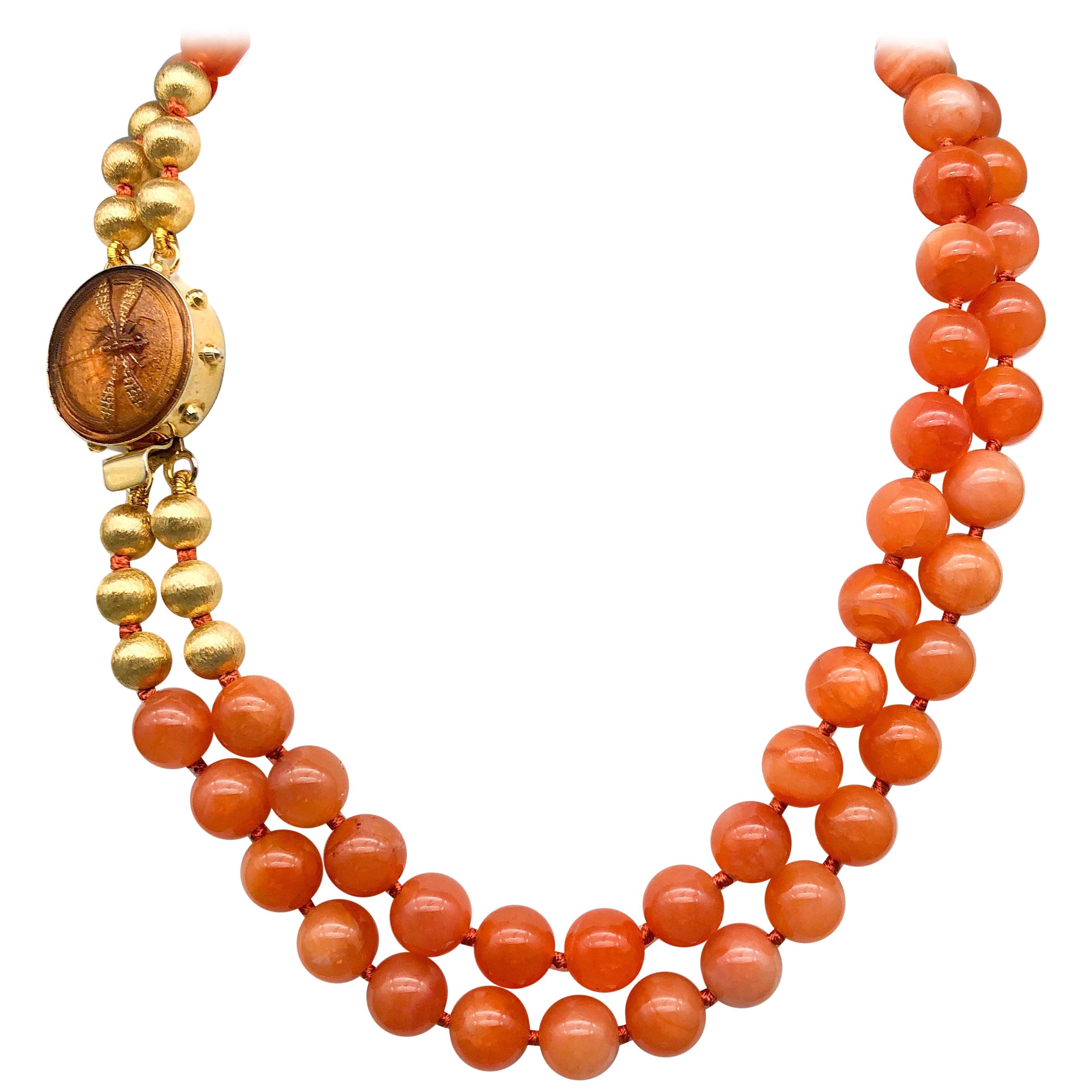 A.Jeschel Natural orange Chalcedony, soft and flattering.