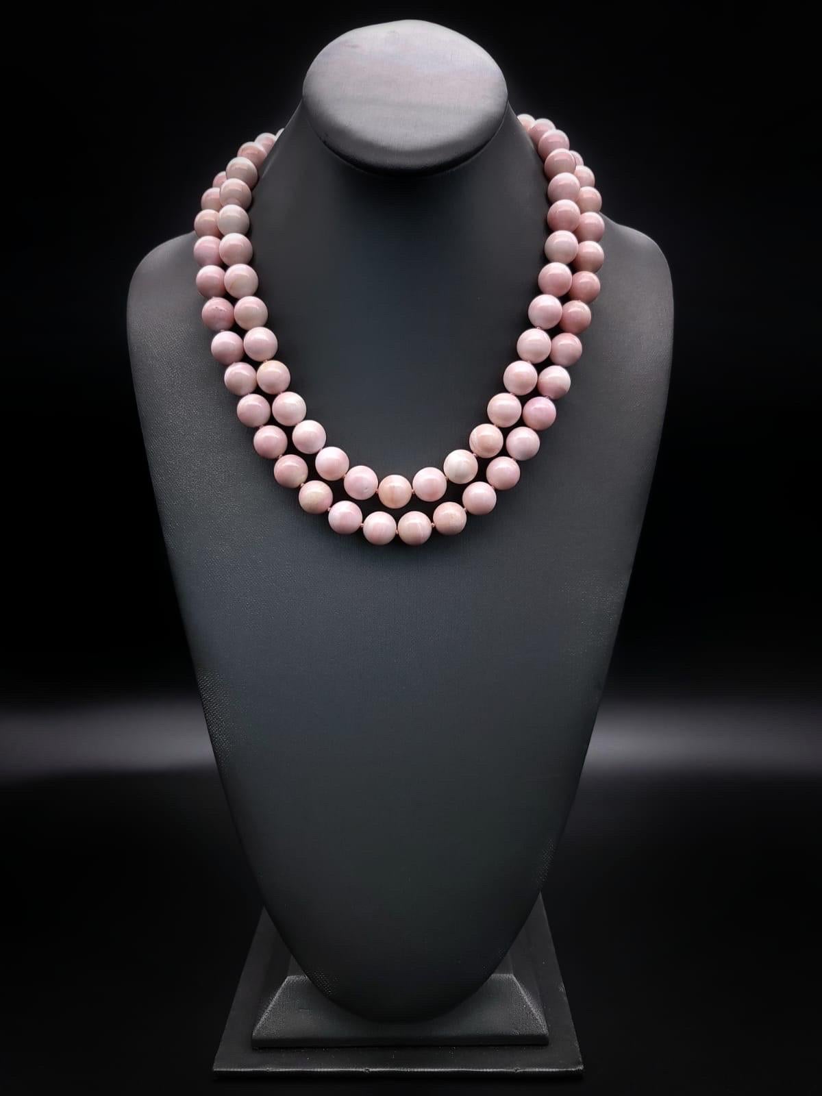 A.Jeschel Pink Onyx with a signature Rhodocrosite clasp necklace. For Sale 2