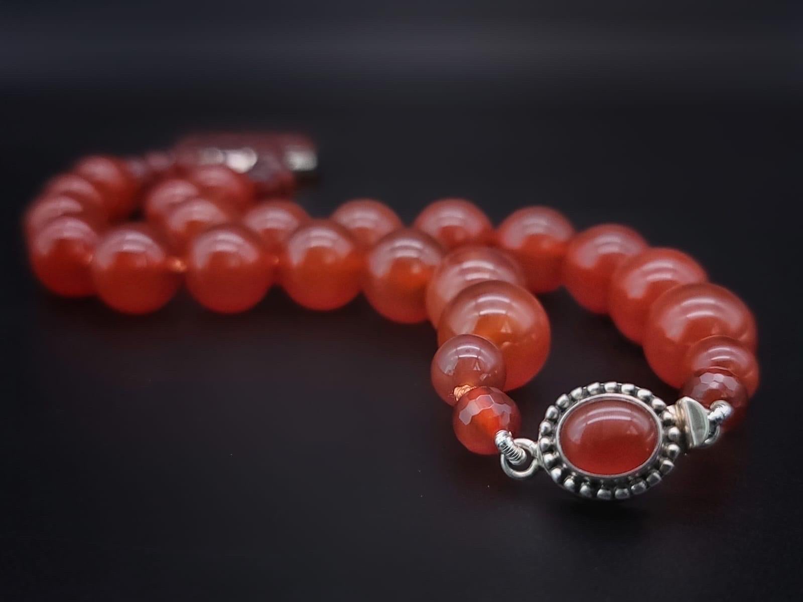 A.Jeschel Powerful Carnelian necklace with a Dragon pendant. For Sale 2