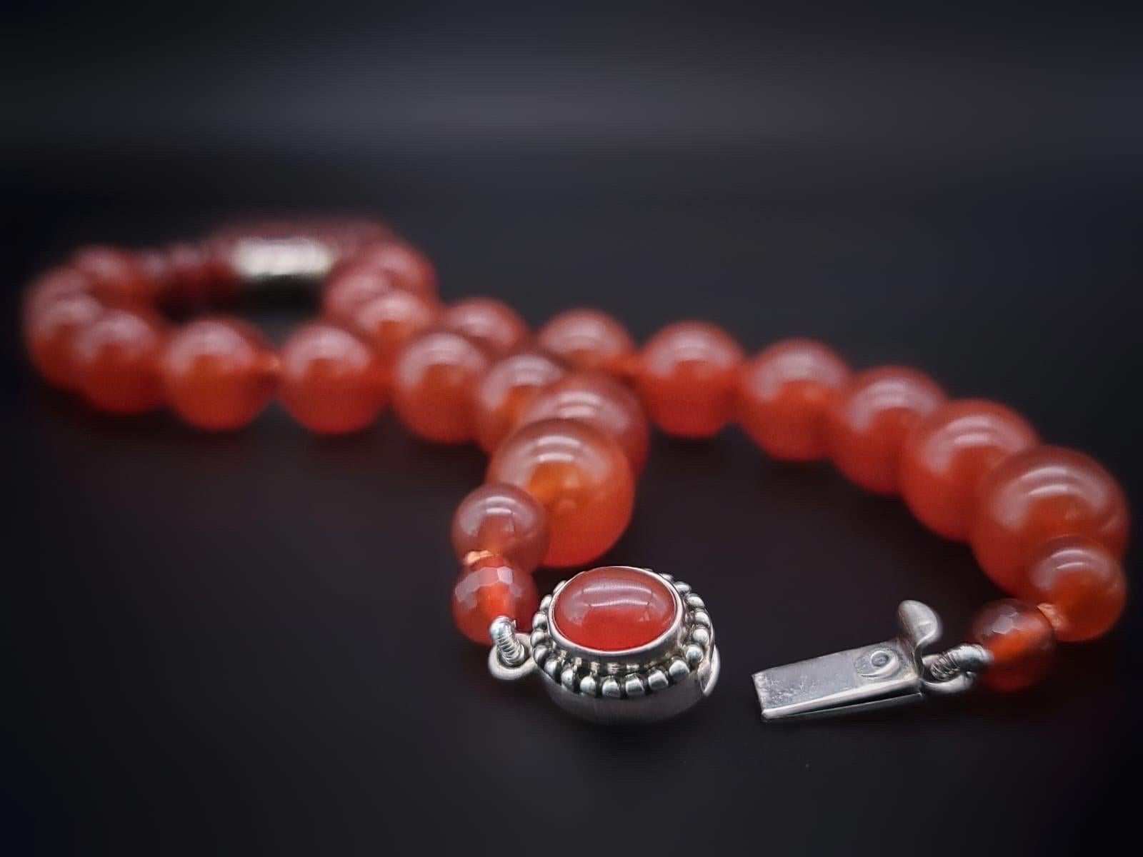 A.Jeschel Powerful Carnelian necklace with a Dragon pendant. For Sale 2