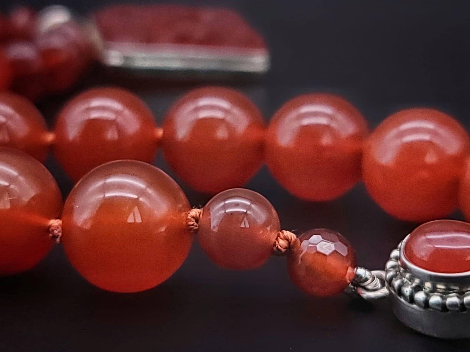 A.Jeschel Powerful Carnelian necklace with a Dragon pendant. For Sale 5