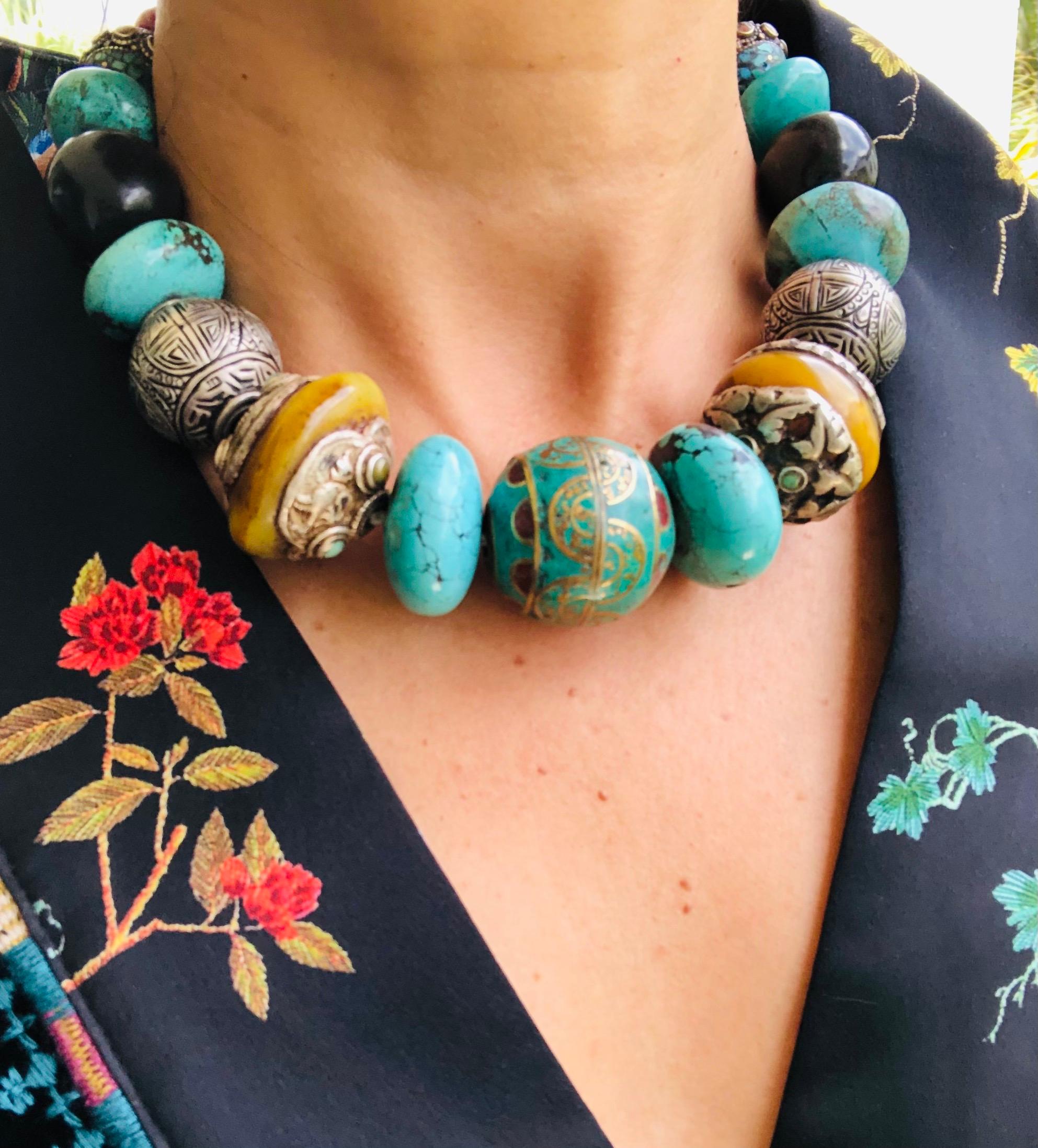 large turquoise bead necklace