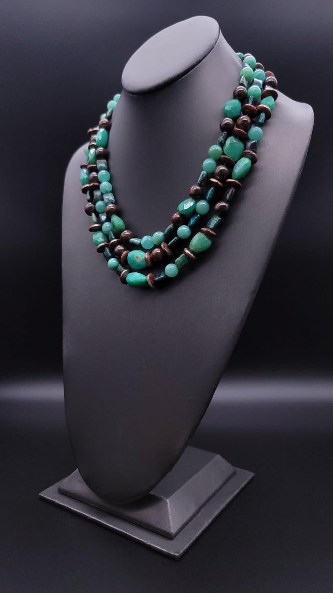 A.Jeschel Precious Chrysoprase necklace with Australian Opals In New Condition For Sale In Miami, FL