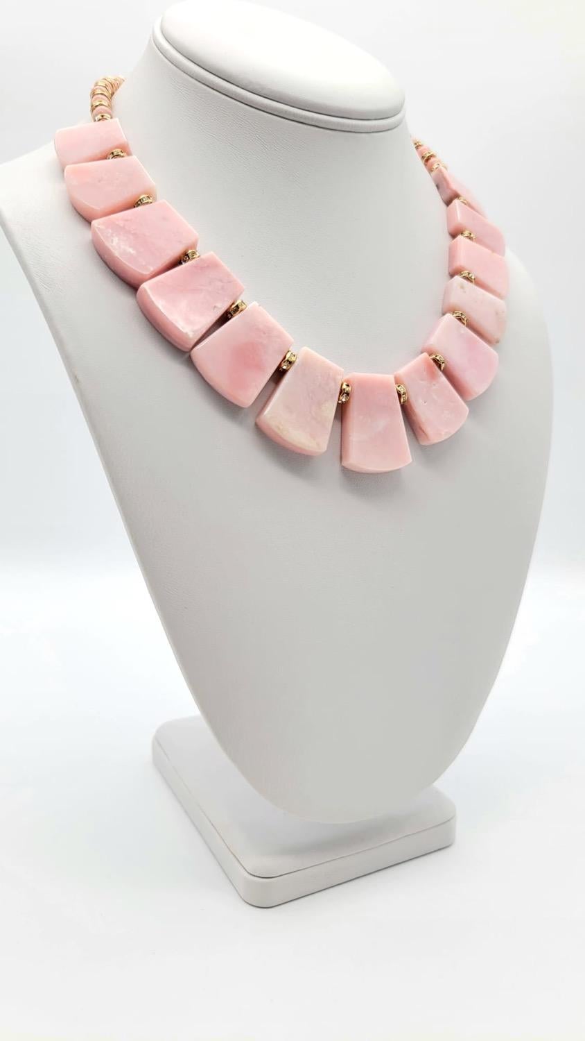 A.Jeschel Luxury and Pretty in a Pink Opal Necklace. For Sale 5
