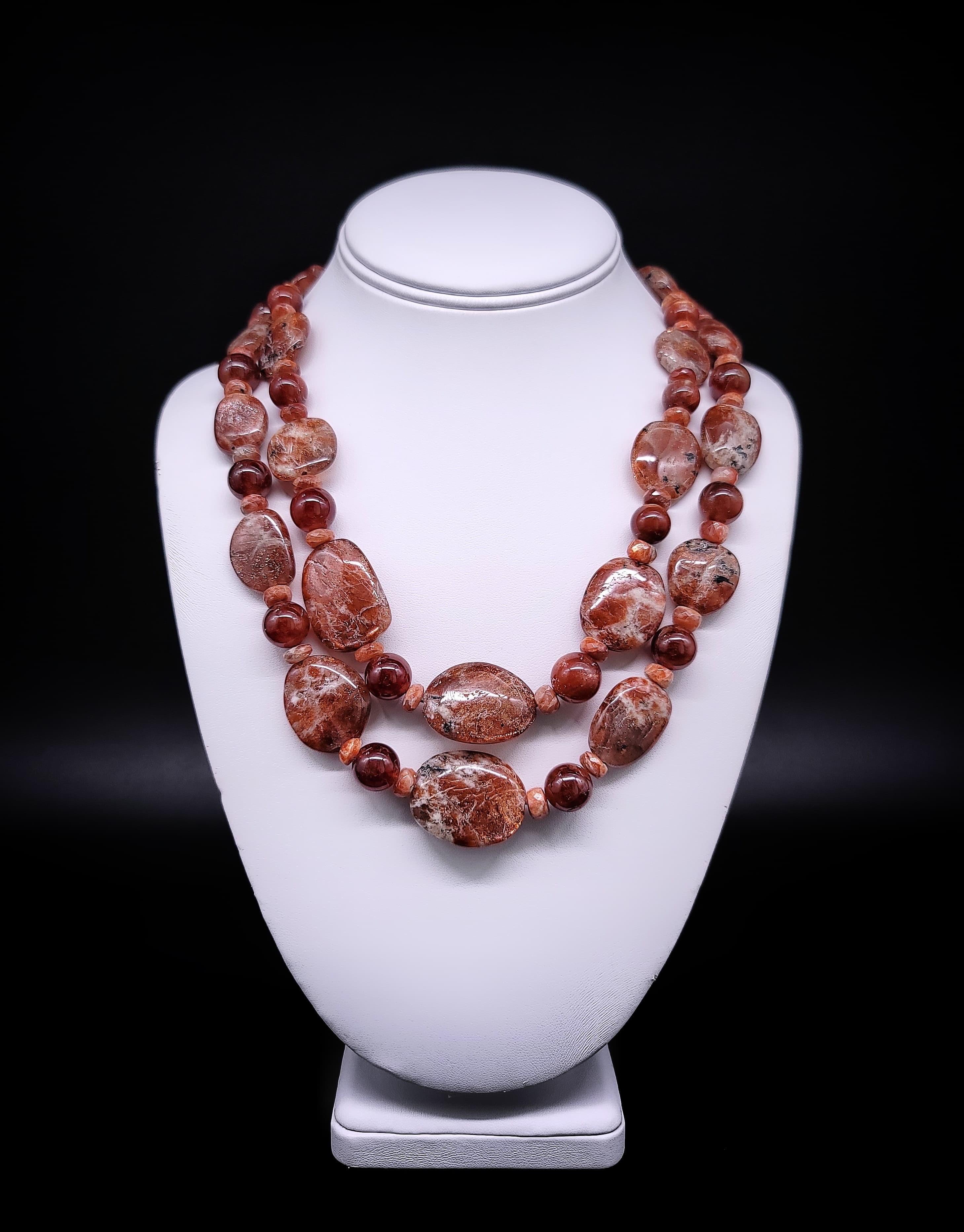 A.Jeschel Radiant Sunstone Specimen necklace. For Sale 12