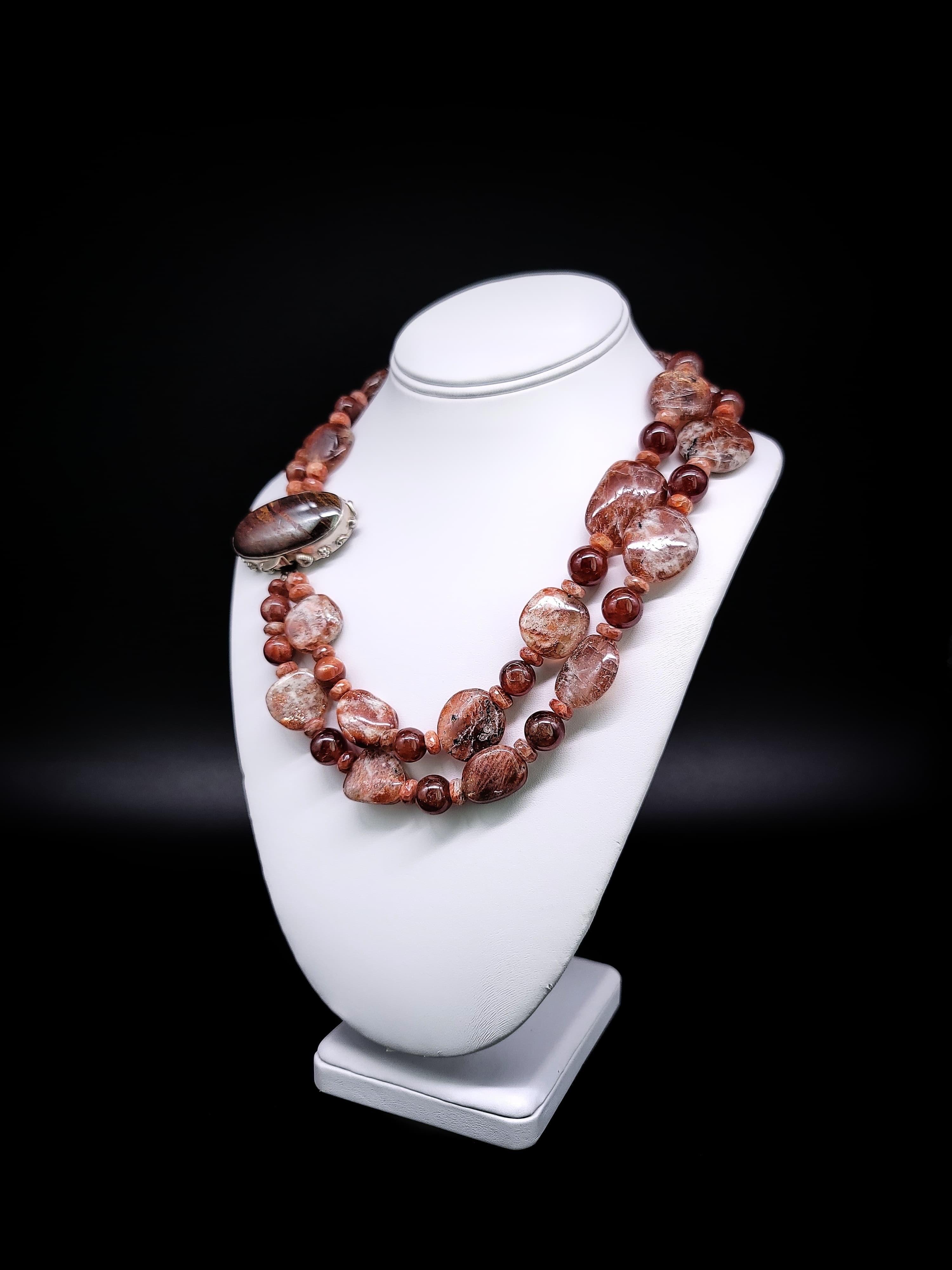 A.Jeschel Radiant Sunstone Specimen necklace. In New Condition For Sale In Miami, FL