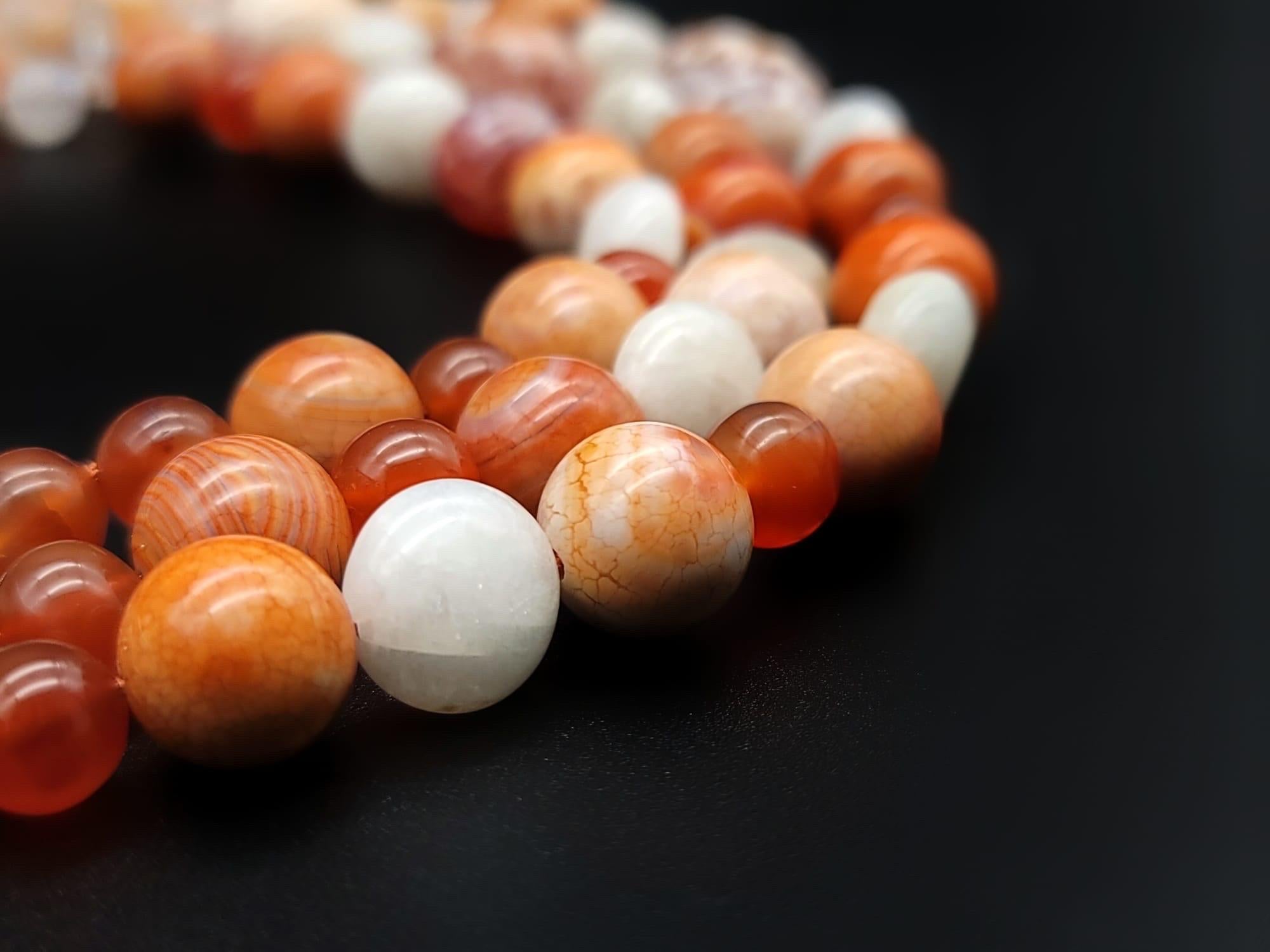 A.Jeschel Rainbow Moonstone and Carnelian Necklace For Sale 9