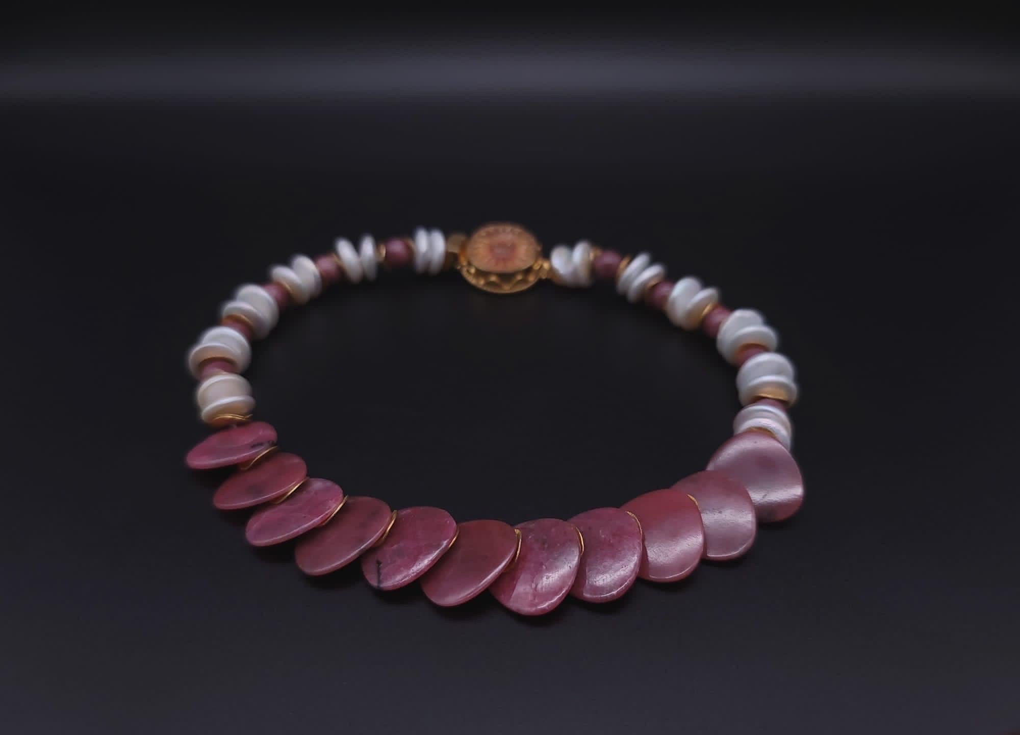A.Jeschel Rich Rosy colored Rhodochrosite Necklace 2