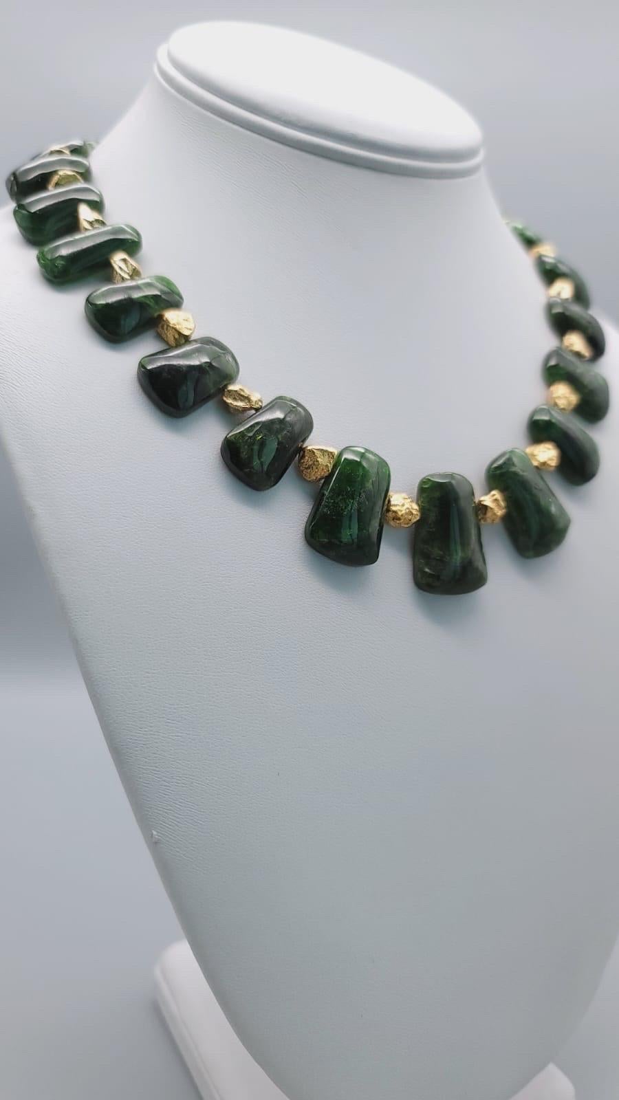 A.Jeschel Richly colored Chrome Diopside necklace 4