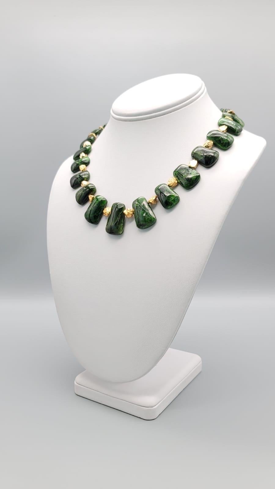 A.Jeschel Richly colored Chrome Diopside necklace 8