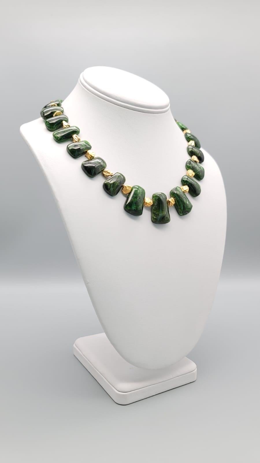 A.Jeschel Richly colored Chrome Diopside necklace 10