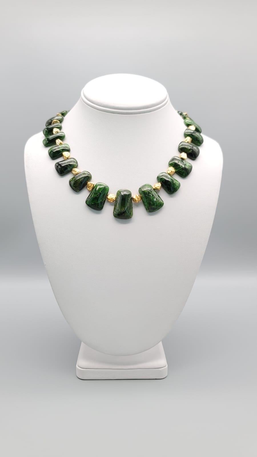 A.Jeschel Richly colored Chrome Diopside necklace 1