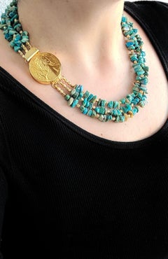 A.Jeschel Richly colored Peruvian Opal necklace.