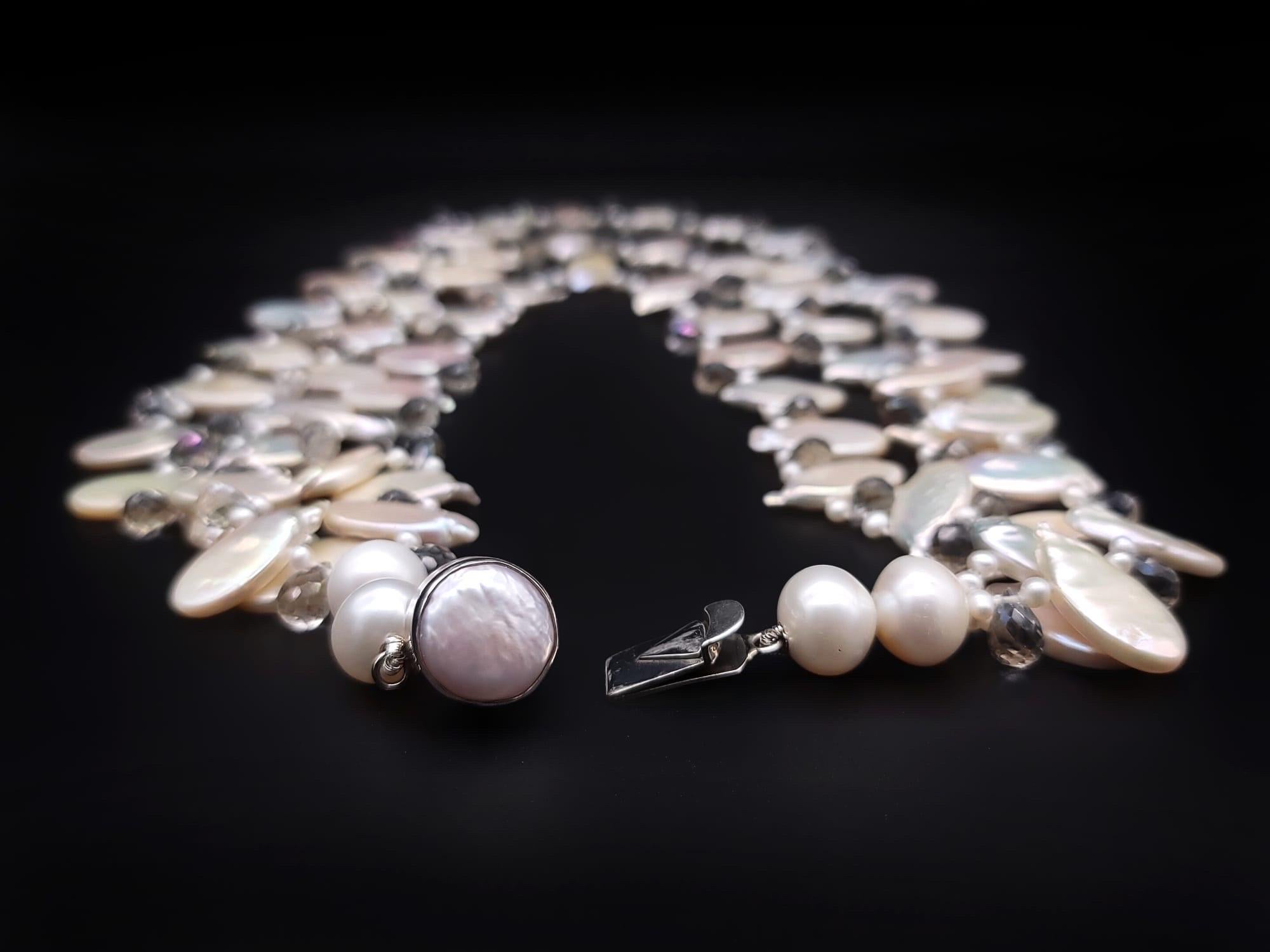 A.Jeschel Romantic 3-strand Pearl necklace. For Sale 1