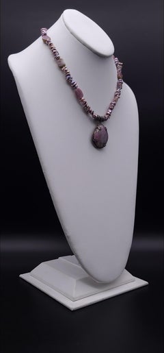 A.Jeschel Romantic Pink Tourmaline and Diamond Pendant Necklace