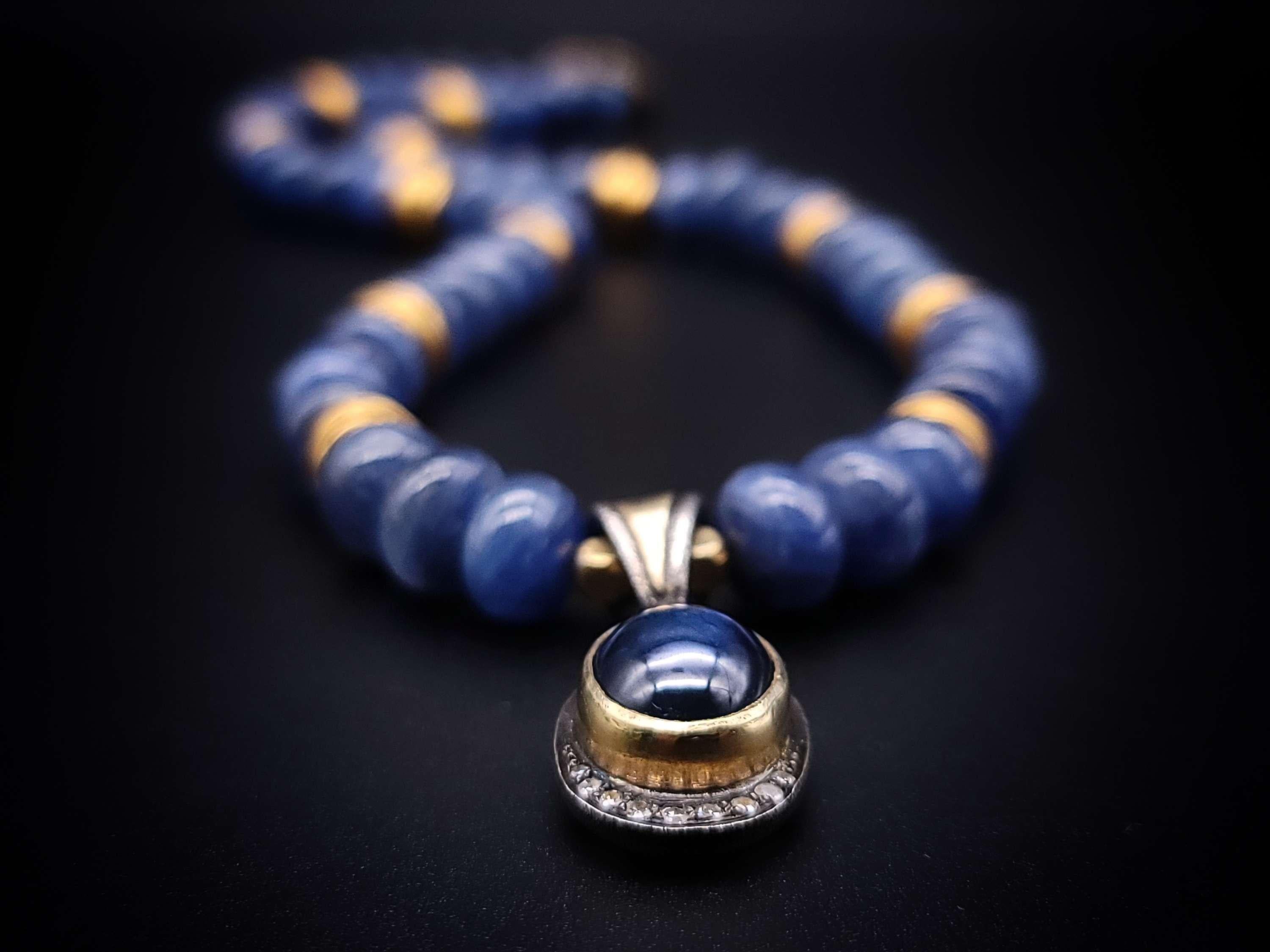 A.Jeschel Royal Blue Sapphire Necklace. In New Condition In Miami, FL