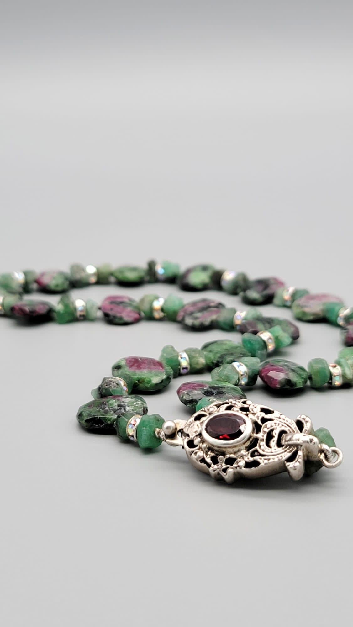 A.Jeschel Ruby in Zoisite and Emerald necklace. 4