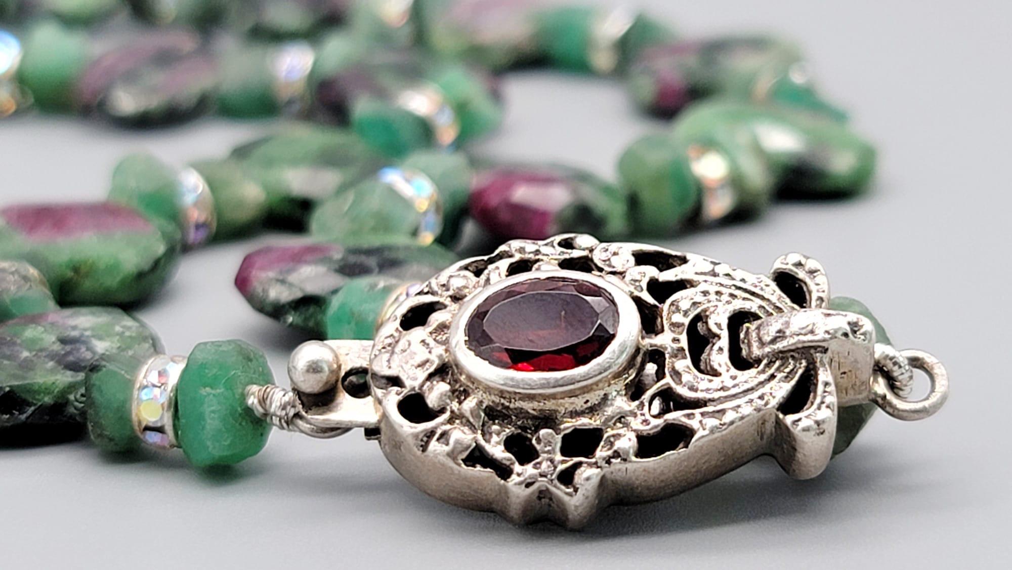 A.Jeschel Ruby in Zoisite and Emerald necklace. 3