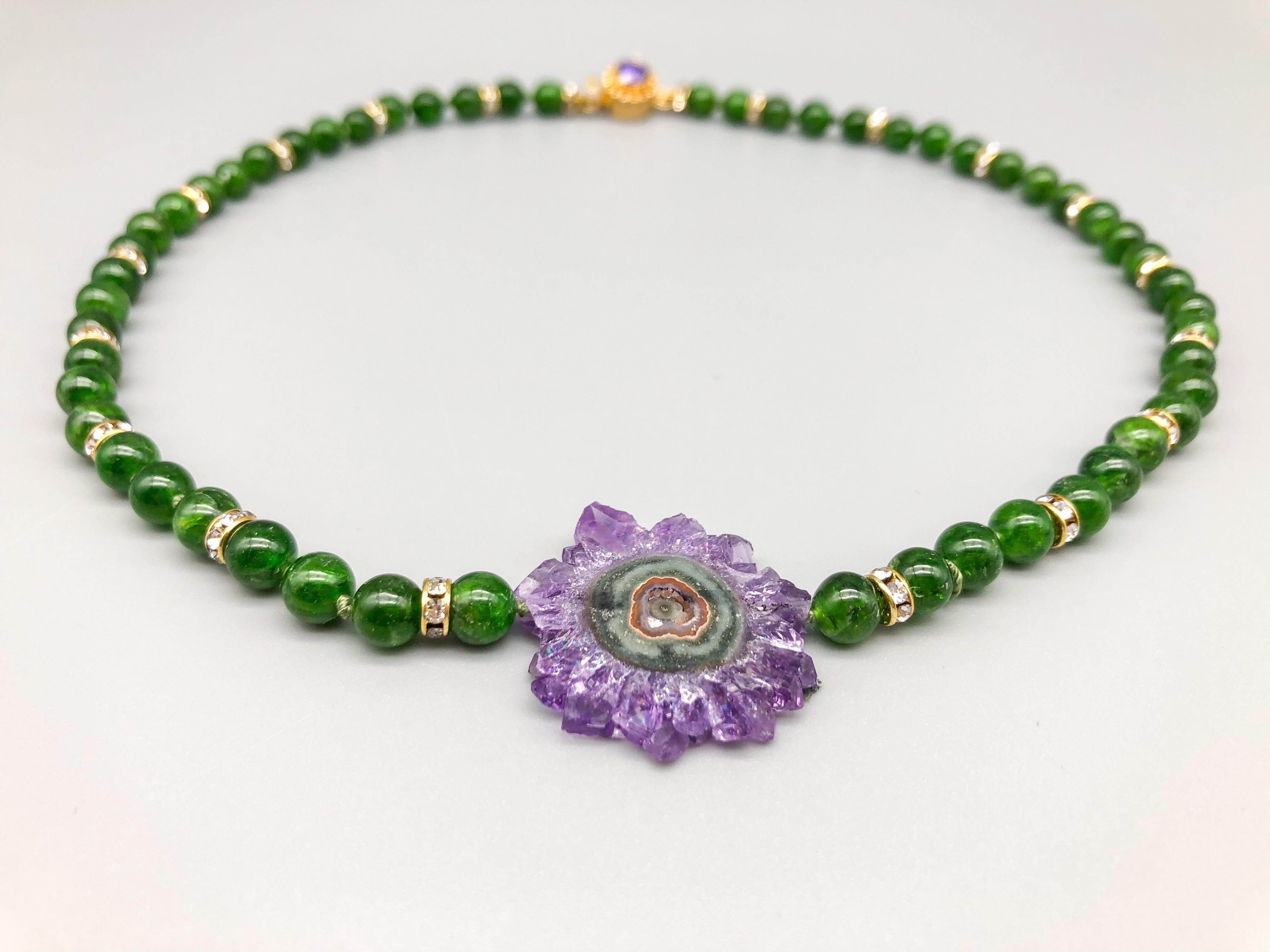 russian diopside necklace