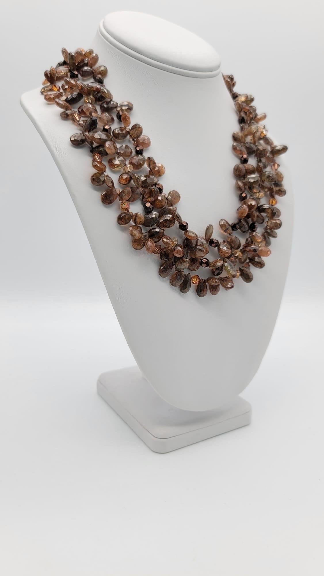 Women's A.Jeschel Beautiful Rutilated Quartz necklace. For Sale