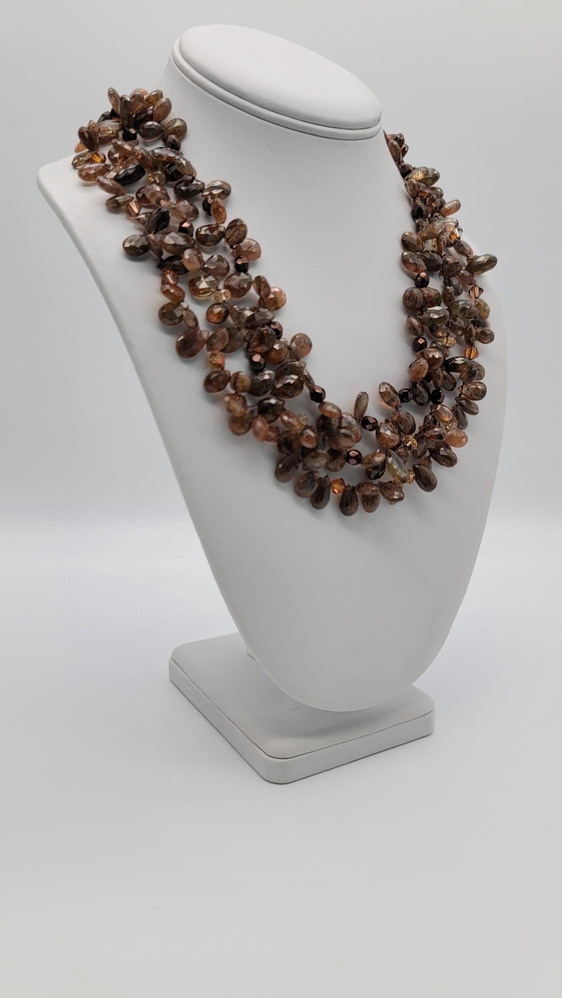 A.Jeschel Beautiful Rutilated Quartz necklace. For Sale 1