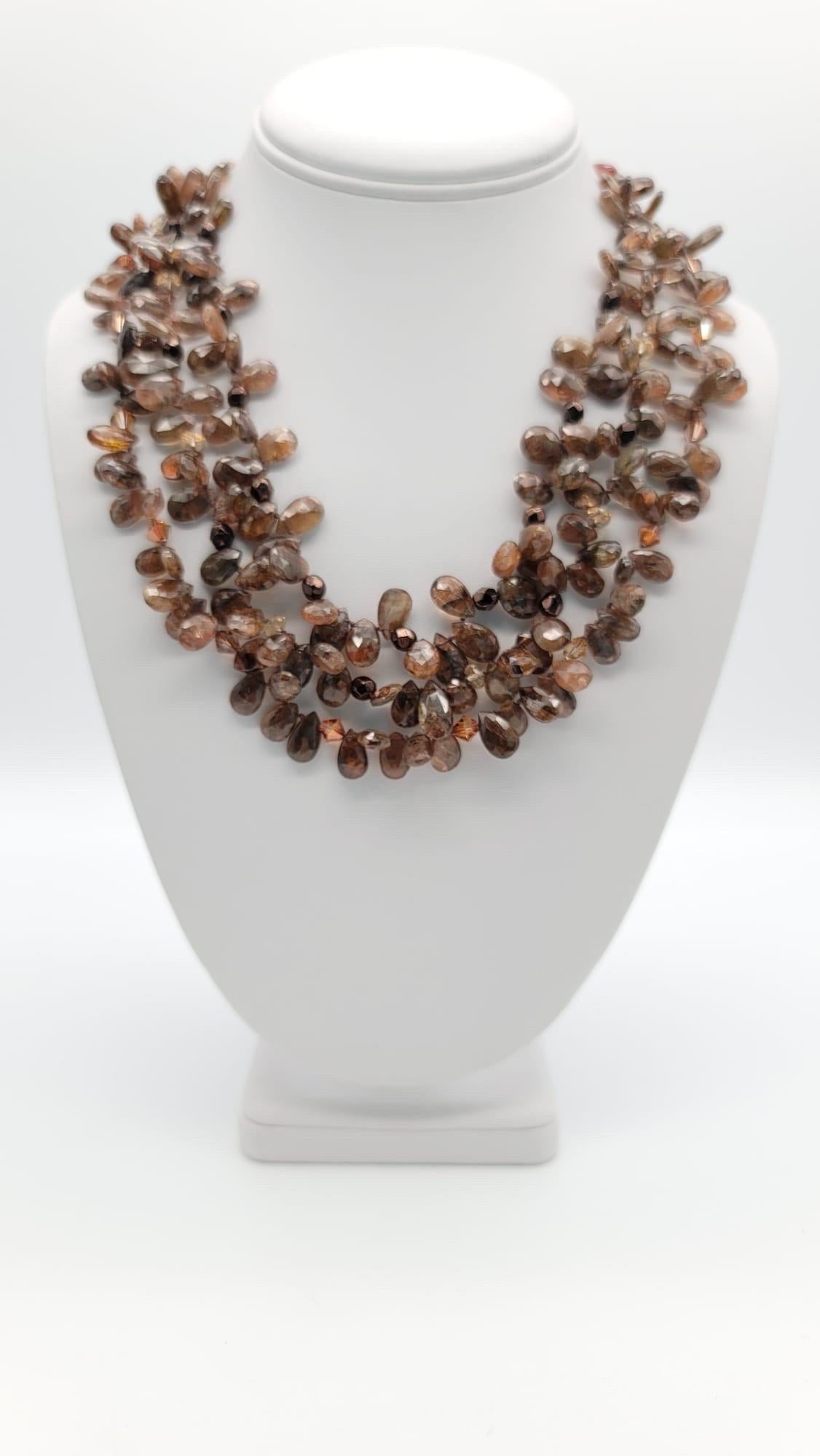 A.Jeschel Beautiful Rutilated Quartz necklace. For Sale 3