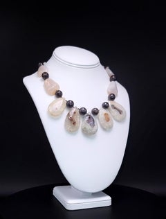 A.Jeschel Solar Quartz and Australian Opals necklace