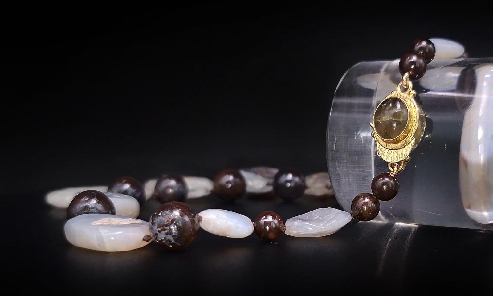 Collana in quarzo solare e opali australiani di A.Jeschel in vendita 2