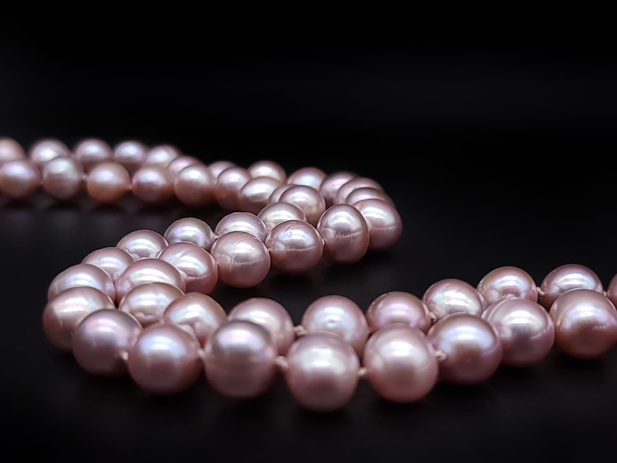 A.Jeschel Spectacular Angelskin pink freshwater Pearl necklace. 5