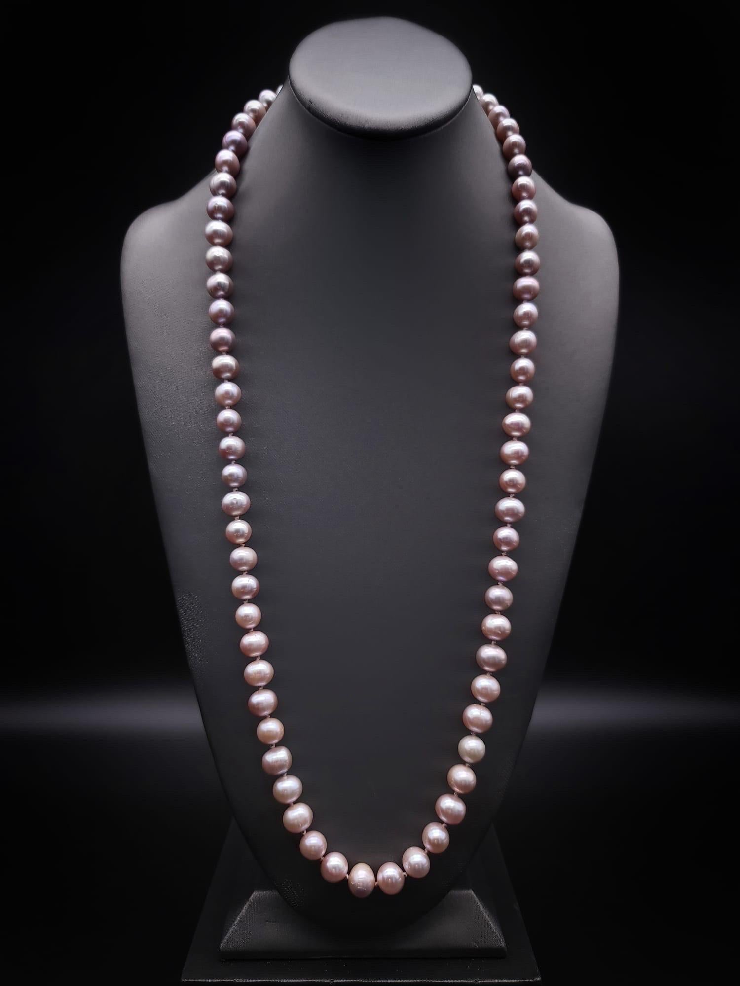 Mixed Cut A.Jeschel Spectacular Angelskin pink freshwater Pearl necklace.