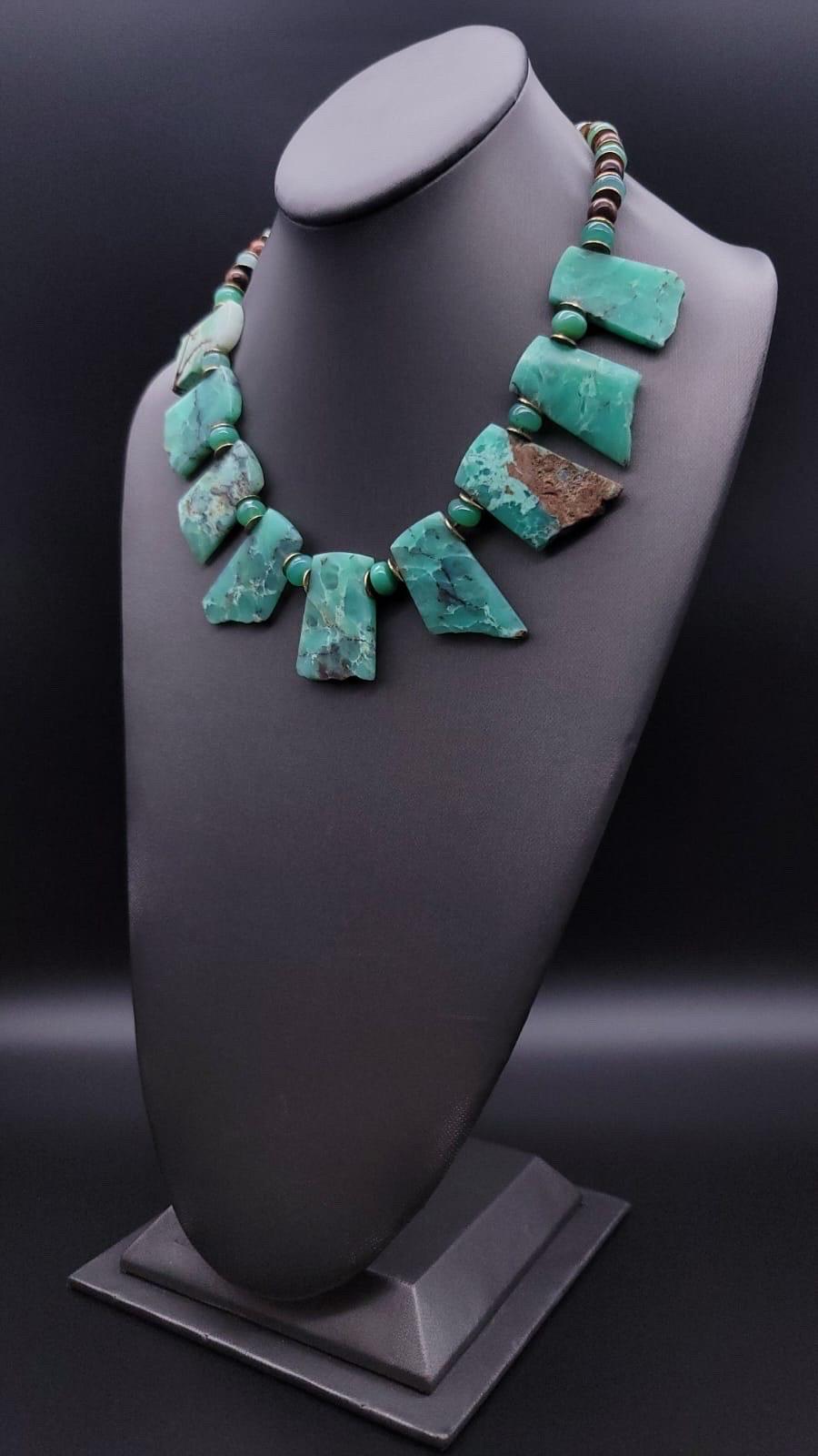 A.Jeschel Spectacular Chrysoprase plates necklace In New Condition For Sale In Miami, FL