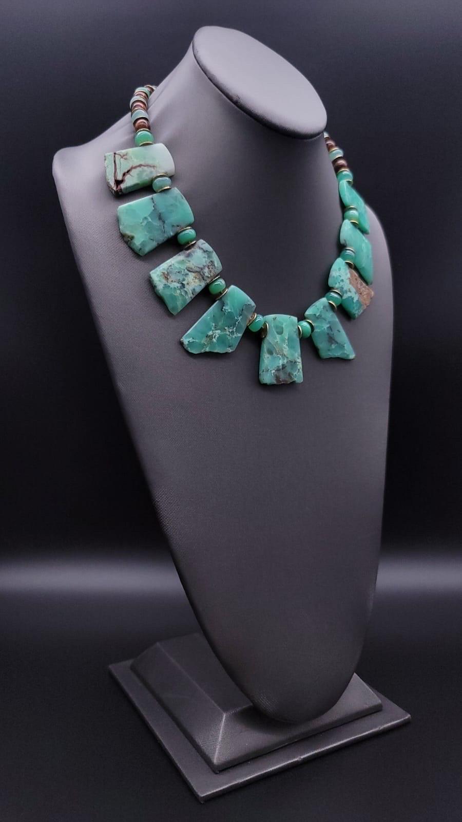 Women's or Men's A.Jeschel Spectacular Chrysoprase necklace For Sale