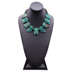 A.Jeschel Spectacular Chrysoprase plates necklace